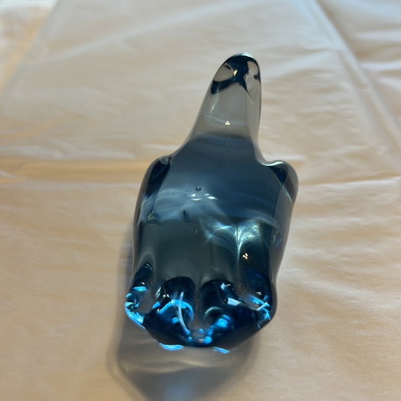 Blue Glass Bird Figure / Statue - Glass Blue Bird of Happiness - Picture 3 of 13